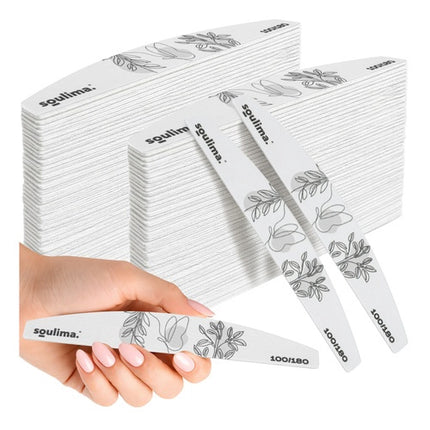 Slim Zebra Nagelfeilen, 100/180 Körnung, 100 Stück Bootsform