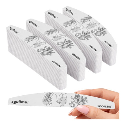 Slim Zebra Nagelfeilen, 100/180 Körnung, 100 Stück Bootsform