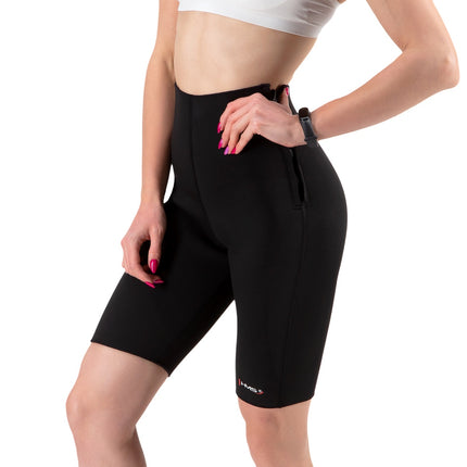 Schlankheitsshorts, Größe S, Schwarz, hochgeschnittenes Design