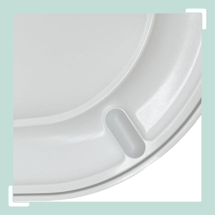 Abattant de toilette Duroplast à fermeture ralentie, amovible, compatible avec tous les modèles.