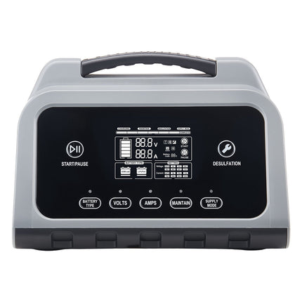 Smart Battery Charger 25A, 6V/12V/24V, LiFePO4, LCD