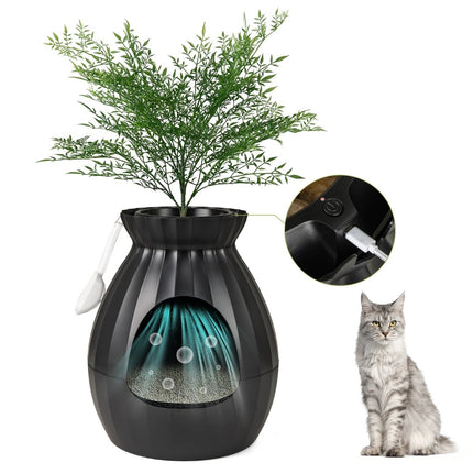 Bac à litière intelligent pour chat avec système anti-odeurs, 63 L, noir