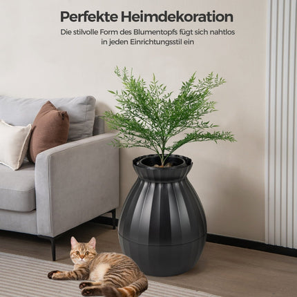 Bac à litière intelligent pour chat avec système anti-odeurs, 63 L, noir