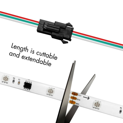 Intelligenter digitaler RGB-LED-Streifen adressierbar 400 lm 5 m LED WiFi Tuya