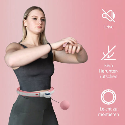 Intelligenter Hula-Hoop-Reifen mit Gewichtsball und 16 verstellbaren Gliedern