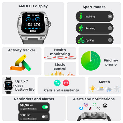 Smartwatch Hero AMOLED - Schwarz