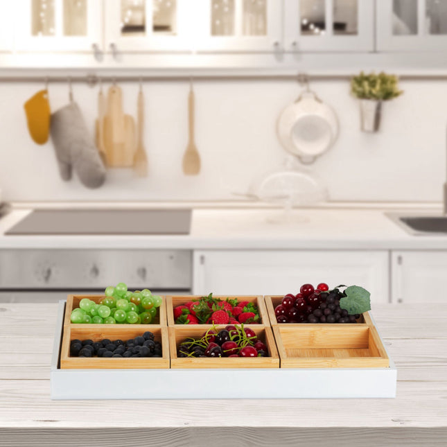 Snack bowl with serving tray