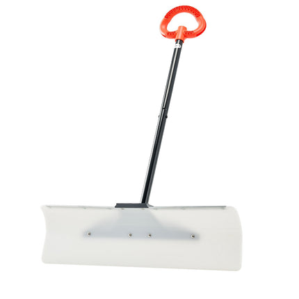 Snow Pusher Shovel, 30-Inch HDPE Blade, Metal Edge
