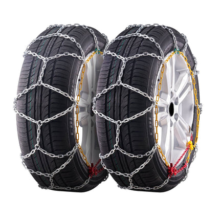 Snow Tire Chains, Manganese Steel Cable, 2-Pack