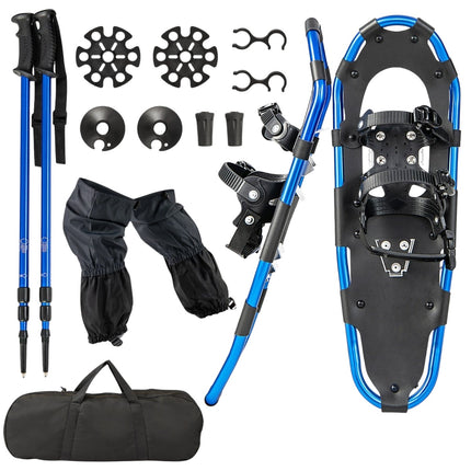 Raquettes à neige avec fixations à double cliquet, 53 cm, bleu marine