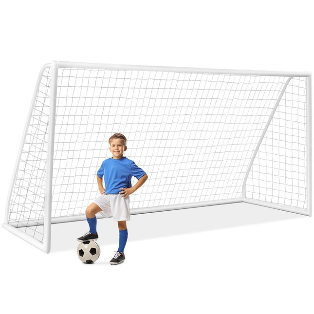 But de football 365 x 182 cm avec filet et piquets durables