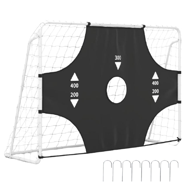 Fußballtor mit 5-Loch-Zielwand, 215×152 cm