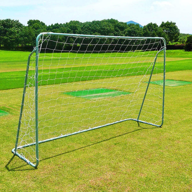 But de football avec filet, cadre en acier, 240 cm