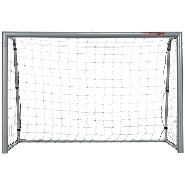 Fußballtor aus Stahl mit PE-Netz, 240x85x160 cm, Grau