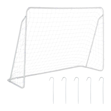 Fußballtor aus weißem Stahl