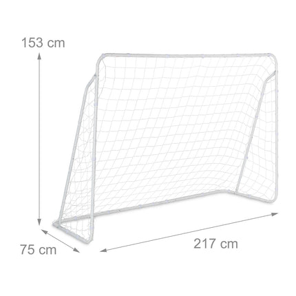 Fußballtor aus weißem Stahl