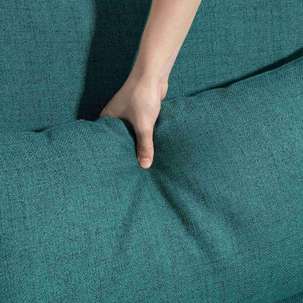 Schlafsofa mit verstellbarer Rückenlehne, Leinenoptik, Grün