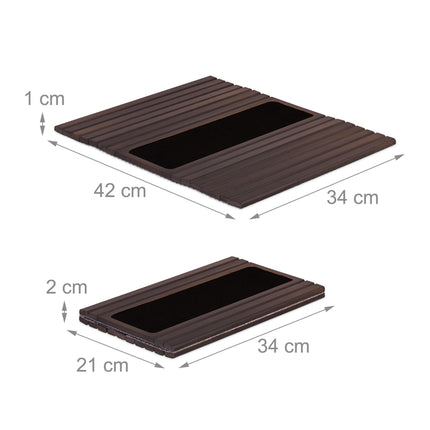 Sofatablett aus dunkelbraunem Bambus