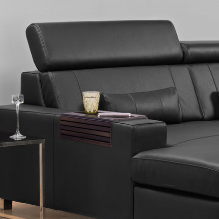 Sofatablett aus dunkelbraunem Bambus