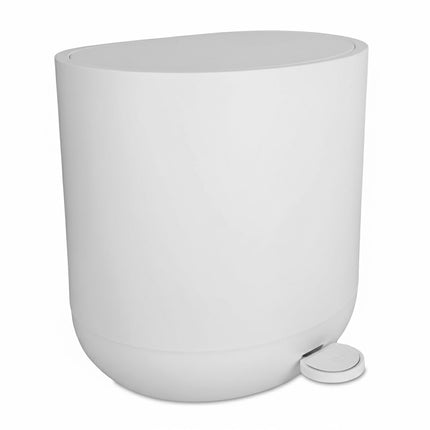 Poubelle de salle de bain à pédale à fermeture douce, capacité de 7 L