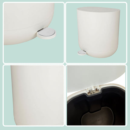 Soft-Close Badezimmer-Tretmülleimer, 7L, Kunststoff