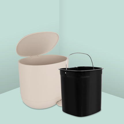 Soft-Close Badezimmer-Tretmülleimer, 7L, Kunststoff