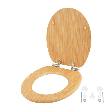 Abattant de toilette en MDF à fermeture amortie, charnières réglables