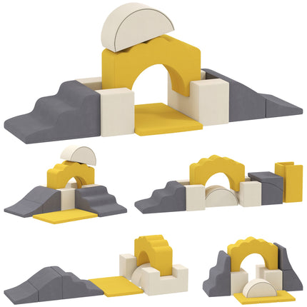 Ensemble de 7 blocs d'escalade en mousse souple pour tout-petits