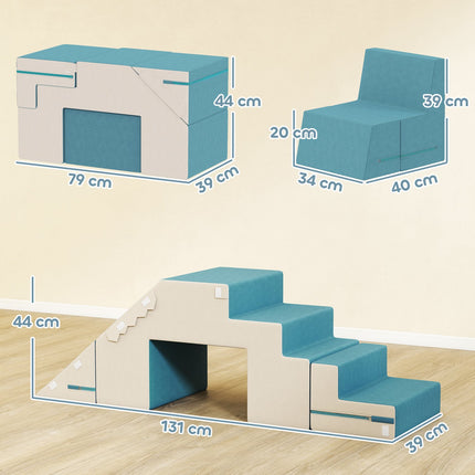 Soft Play Baustein-Set für Kleinkinder, Kunstleder, Schaumstoff