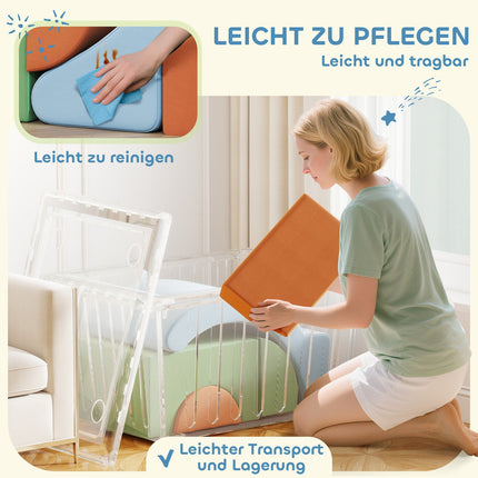 Ensemble de blocs de jeu souples pour tout-petits, mousse, velours côtelé, 5 pièces
