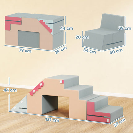 Soft-Spielblöcke-Set für Kleinkinder, Schaumstoff & Kunstleder