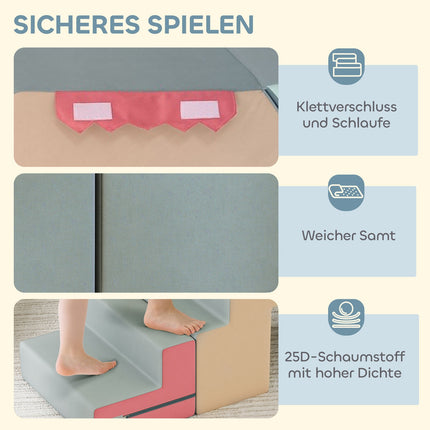 Soft-Spielblöcke-Set für Kleinkinder, Schaumstoff & Kunstleder