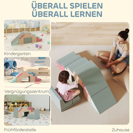 Soft-Spielblöcke-Set für Kleinkinder, Schaumstoff & Kunstleder