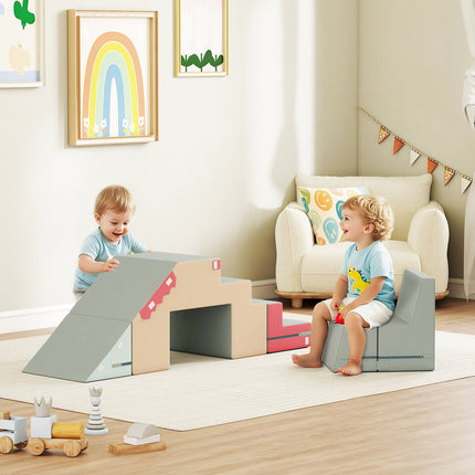 Soft-Spielblöcke-Set für Kleinkinder, Schaumstoff & Kunstleder