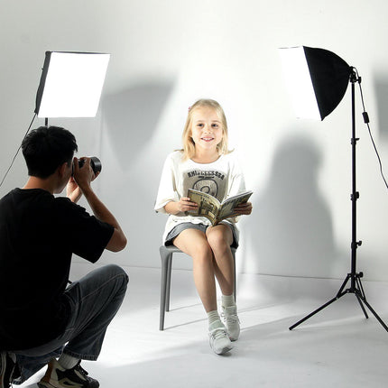 Softbox Lighting Kit 16x16 in, 45W, 3000-6500K