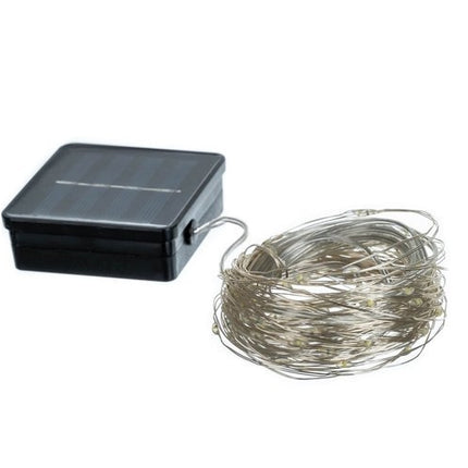 Lumières de Noël solaires - 100 fils multicolores LED