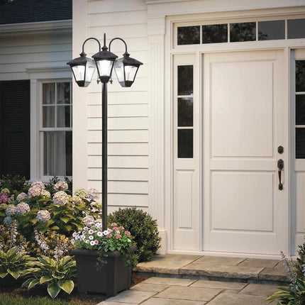 Lampe solaire de jardin avec hauteur réglable et jardinière