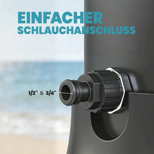 Douche solaire de jardin 40L avec douchette et pommeau de douche