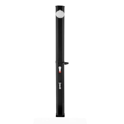 Solar Heated Outdoor Shower 35L, Foot Faucet, Hot Cold