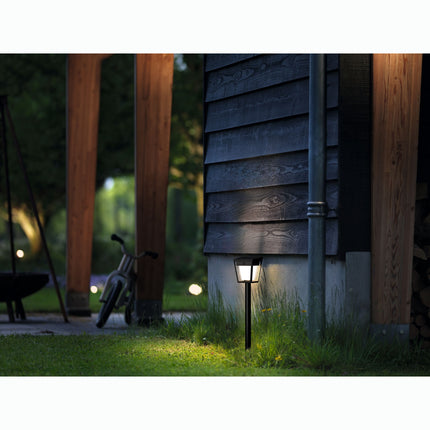 Solar-LED-Gartenleuchte, zwei Helligkeitsstufen, Schwarz, IP44