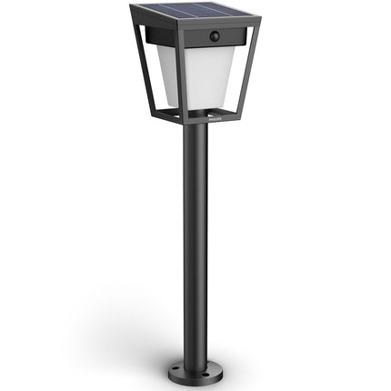 Solar-LED-Gartenleuchte, zwei Helligkeitsstufen, Schwarz, IP44