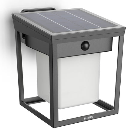 Solar-LED-Wandleuchte, doppelte Helligkeit, Schwarz, IP44