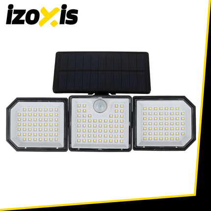 Lampe solaire 167 LED, 500 lm, détecteur de mouvement, télécommande