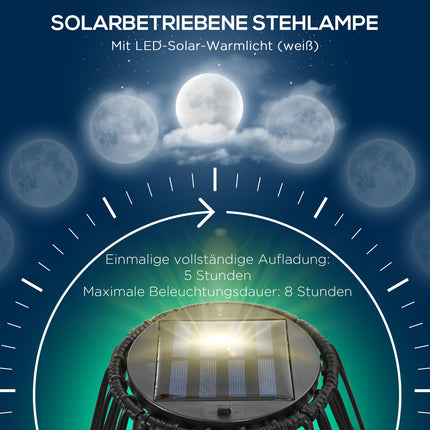 Solar-Gartenleuchte, Trommel-Design, wasserdicht, Lichtsensor