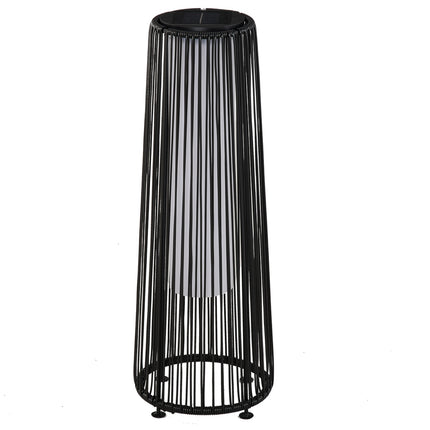 Wasserdichte Solar-Gartenleuchte mit Sensor, Schwarz, 21,5x61 cm