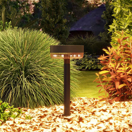 Lampes Solaires, Pack De 3 Lampes Solaires, Lampe Solaire De Jardin Avec Lumières Blanc Chaud, Marche/Arrêt Automatique, Étanche Ip65 Pour Pelouse, Balcon, Noir