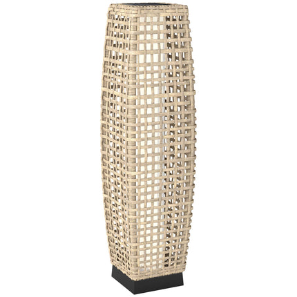 Lanterne solaire avec LED, design en rotin, allumage/extinction automatique