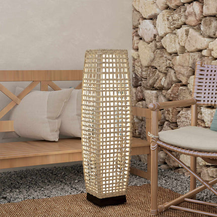 Lanterne solaire avec LED, design en rotin, allumage/extinction automatique