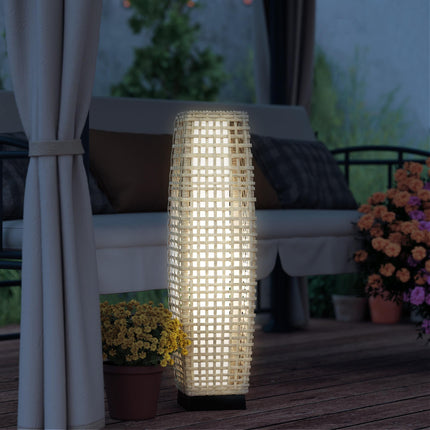Lanterne solaire avec LED, design en rotin, allumage/extinction automatique