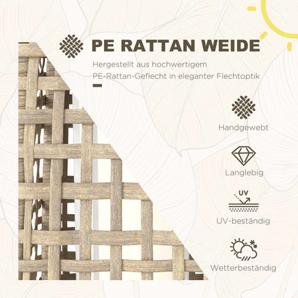 Lanterne solaire avec LED, design en rotin, allumage/extinction automatique
